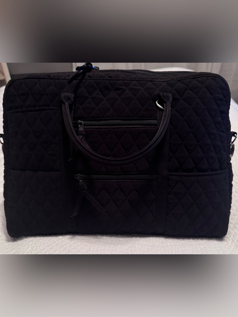 Vera Bradley Black Microfiber Laptop Bag